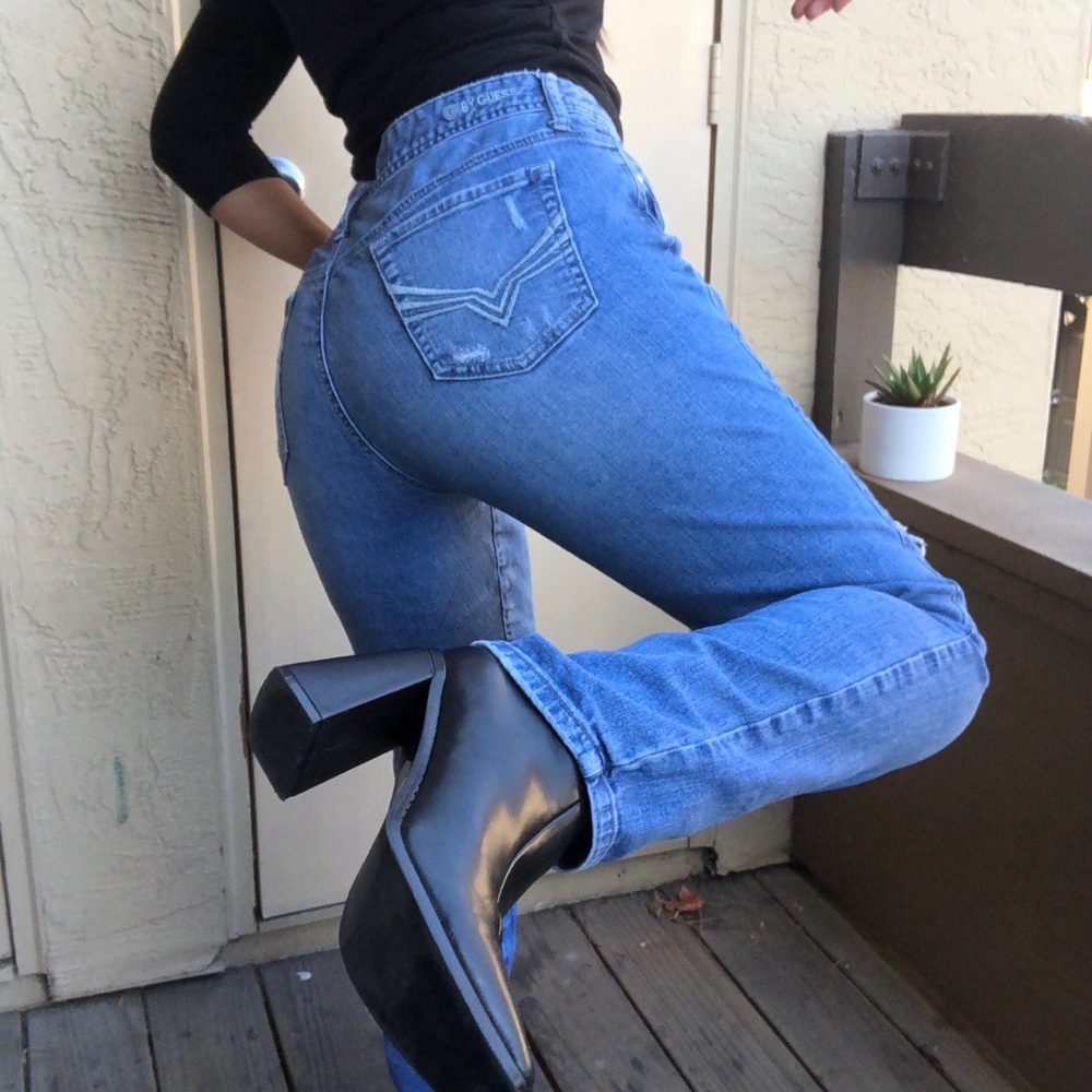 GUESS Eva Skinny Ripped Denim Low rise Jeans